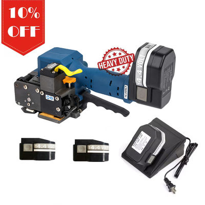 kaufen Batterie Paletten-Strapper Karton Plastikband-Strapping-Verpackung Werkzeug Ziegel PP PET Bundling Spannungs-Elektro-Strapping-Maschine online manufacture