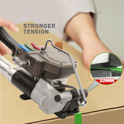 32mm PET-Gürtel Pneumatisches Kunststoff-Strapping-Werkzeug Heißschmelzschweißen Handgesteuerte Strapping-Maschine
